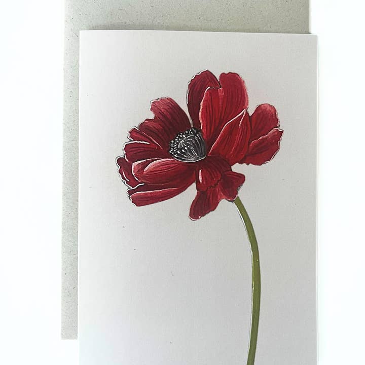 Greeting Card 'Poppy' for wholesale by studio Pronckstuk