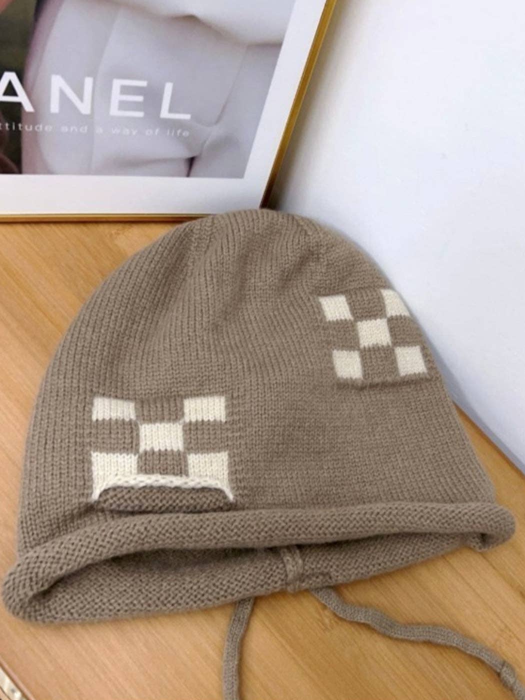 Funkyrel® Atzbranding Limited - Vendita all'ingrosso Berretto - Unisex - Haila - Berretto a Maglia a Quadri Unisex Versatile6