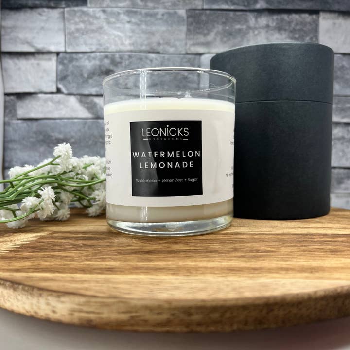 Leonicks LLC - Wholesale Jar/Filled Candle - Watermelon Lemonade Wood Wick Candles