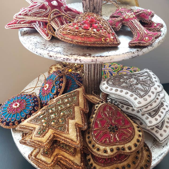 BoutiqueByMariam - Wholesale Ornament - Embroidered Cross Christmas Ornament, Religious Gift5