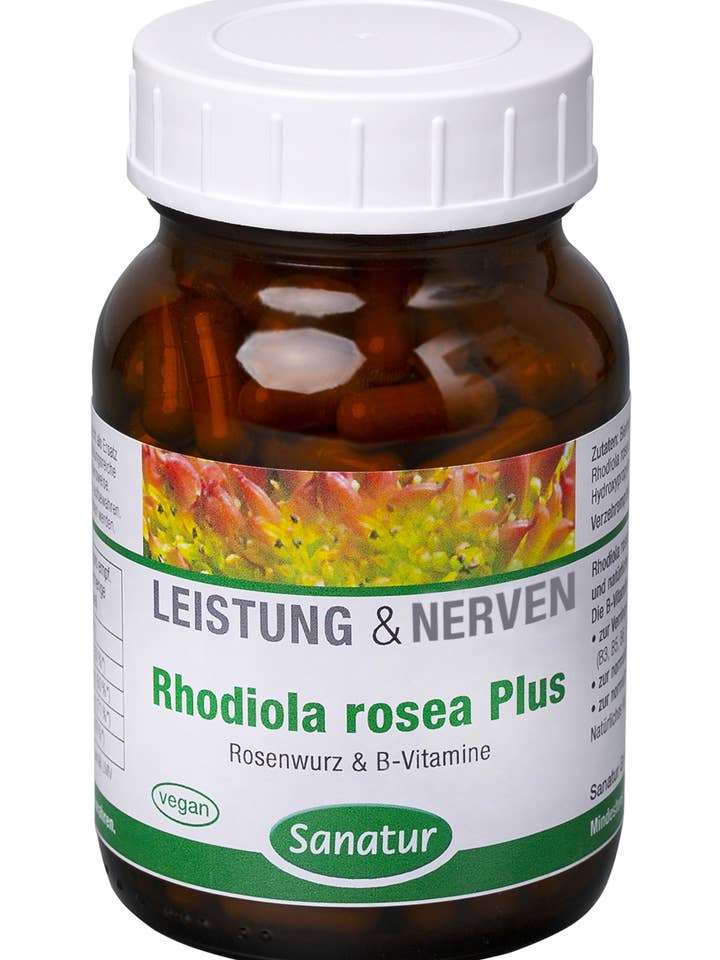 Rhodiola Rosea Plus, 180 capsule, ENERGIA E NERVI* per la vendita all'ingrosso da parte di Sanatur GmbH