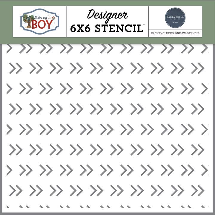 That's My Boy: Awesome Kid Arrows Stencil for wholesale by Echo Park Paper Co.