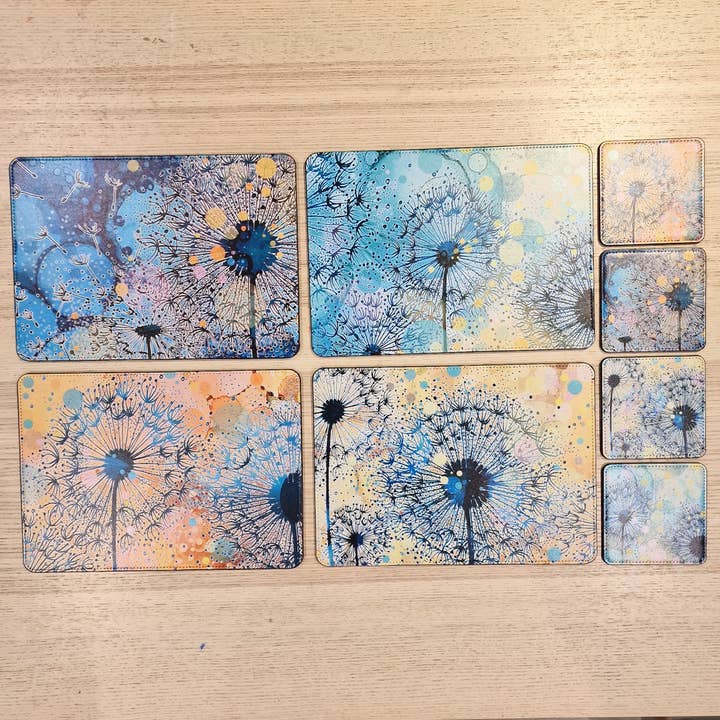 By Jo Crafts – wholesale Placemat – Dandelion Placemat and Coaster Set 11