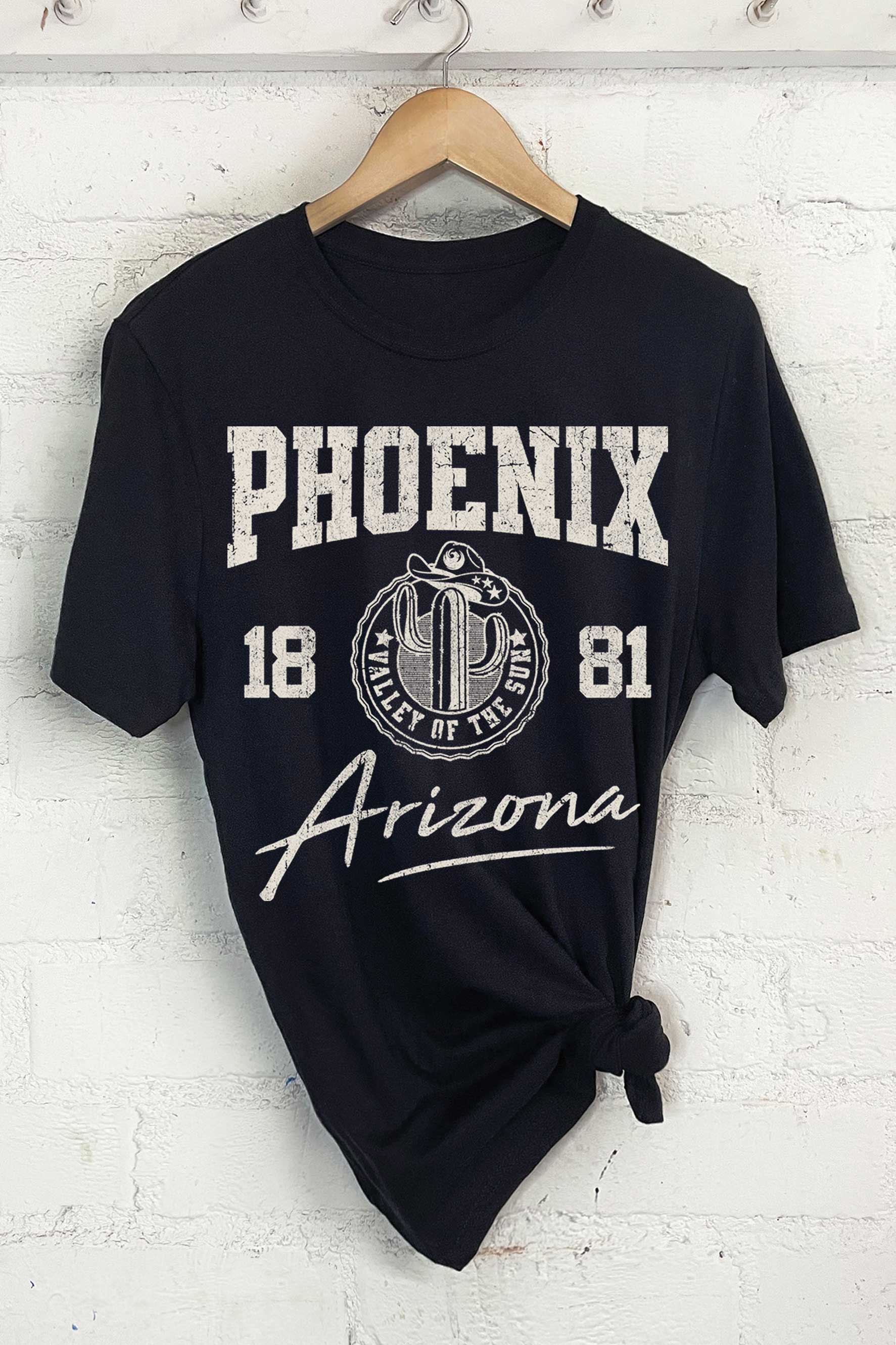 Rustee Clothing - Wholesale Screen Printed T-Shirt - Women's - PHOENIX ARIZONA VALLEY OF THE SUN 1881 GRAPHIC TSHIRTS3
