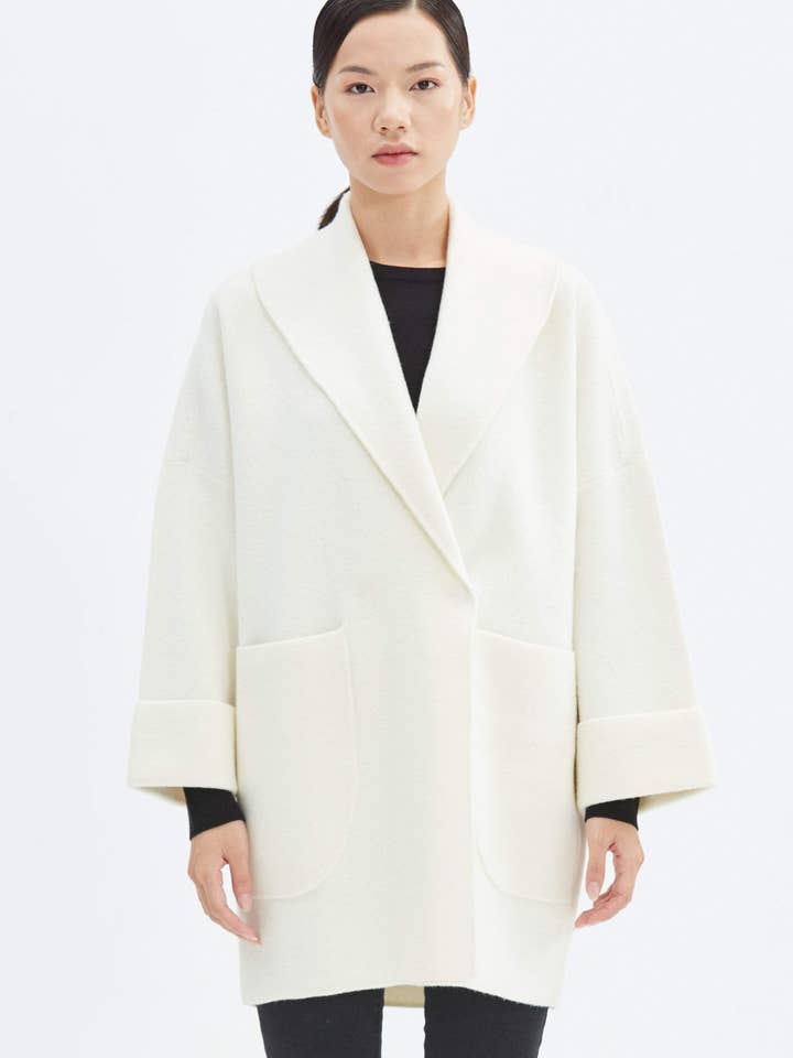 The Cocoon Coat with Pockets for wholesale by Public Habit