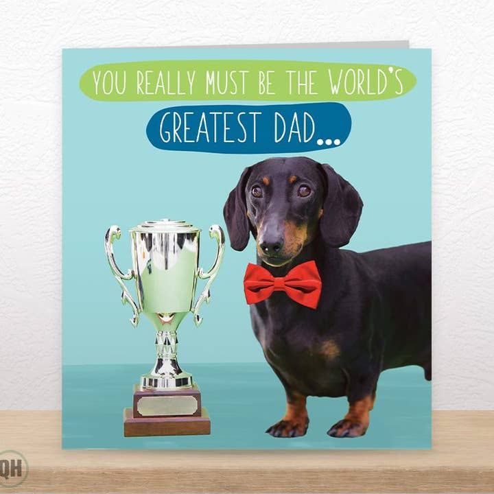 Cartão de Dia do Pai Divertido para Cão - Melhor Pai do Mundo por atacado de Quitting Hollywood