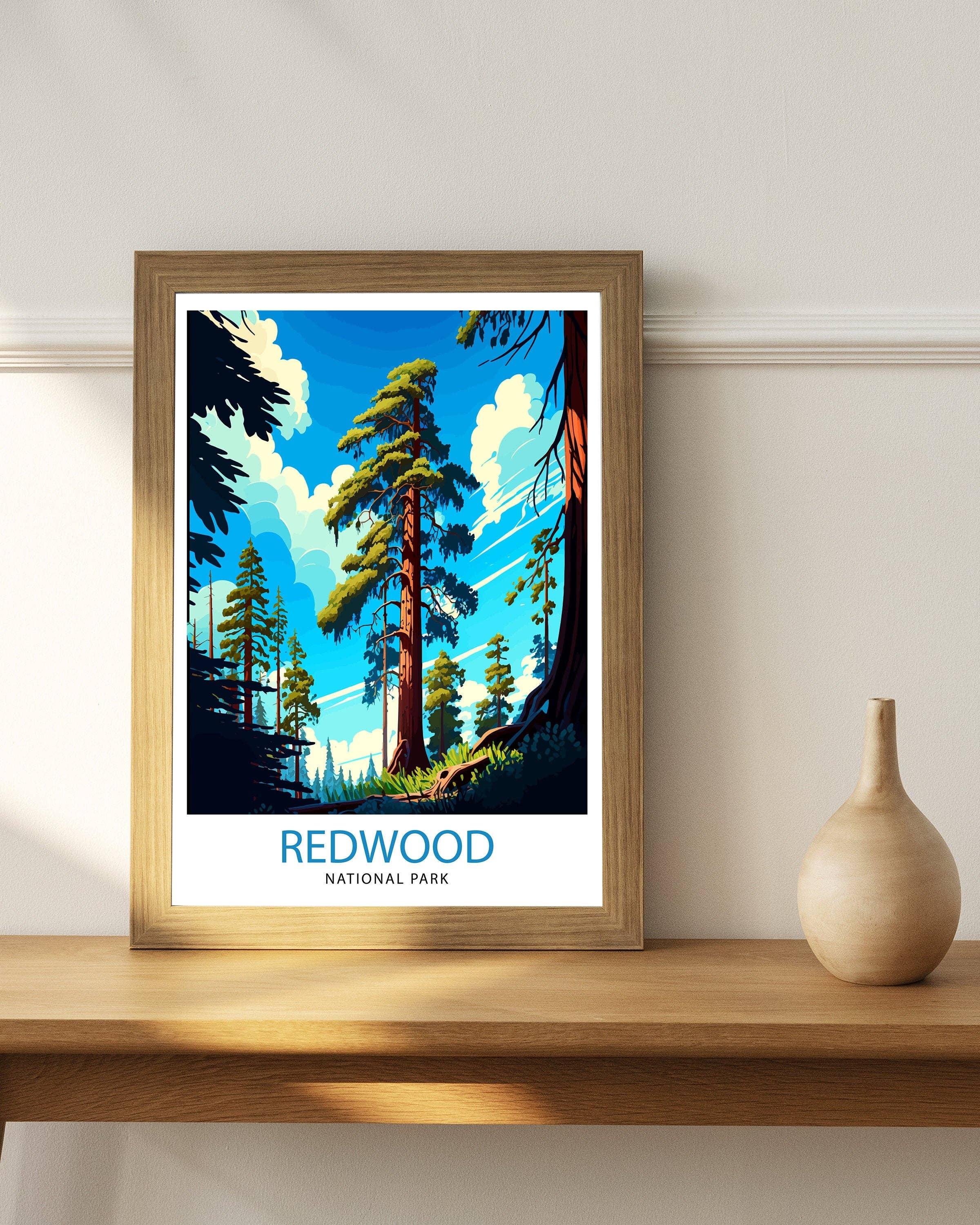 InkNPrintz – wholesale Art print – Redwood National Park Travel Poster3
