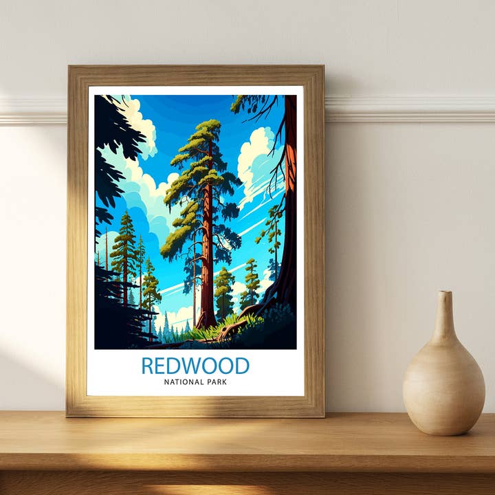 InkNPrintz – wholesale Art print – Redwood National Park Travel Poster3
