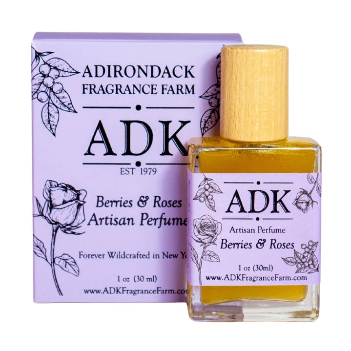 Berries & Roses Botanical Perfume Spray 1oz for wholesale by Adirondack Fragrance Flavor Farm