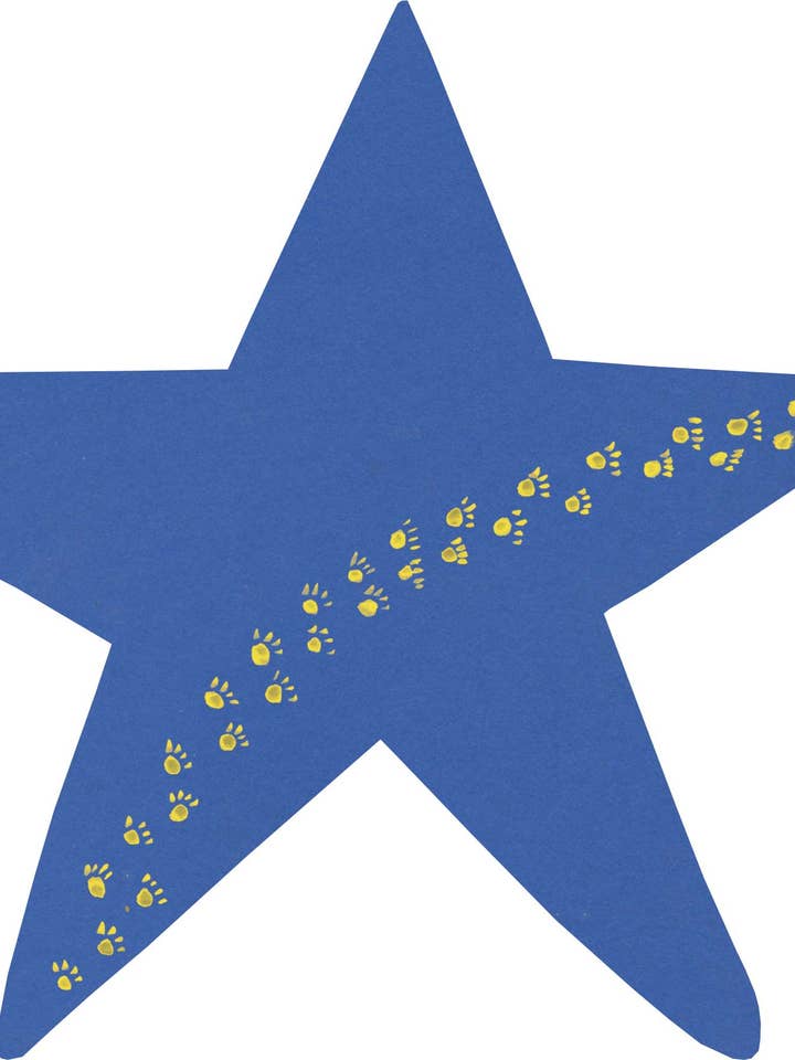 Cartão de saudações em forma de estrela - Pegadas do Rato da Lua por atacado de North Star Cards