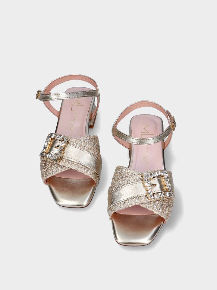 MLV Portuguese Shoes - Vente Sandales – femme - Sandales à Talons Bas Carol 13 Noir - Printemps Été 2025