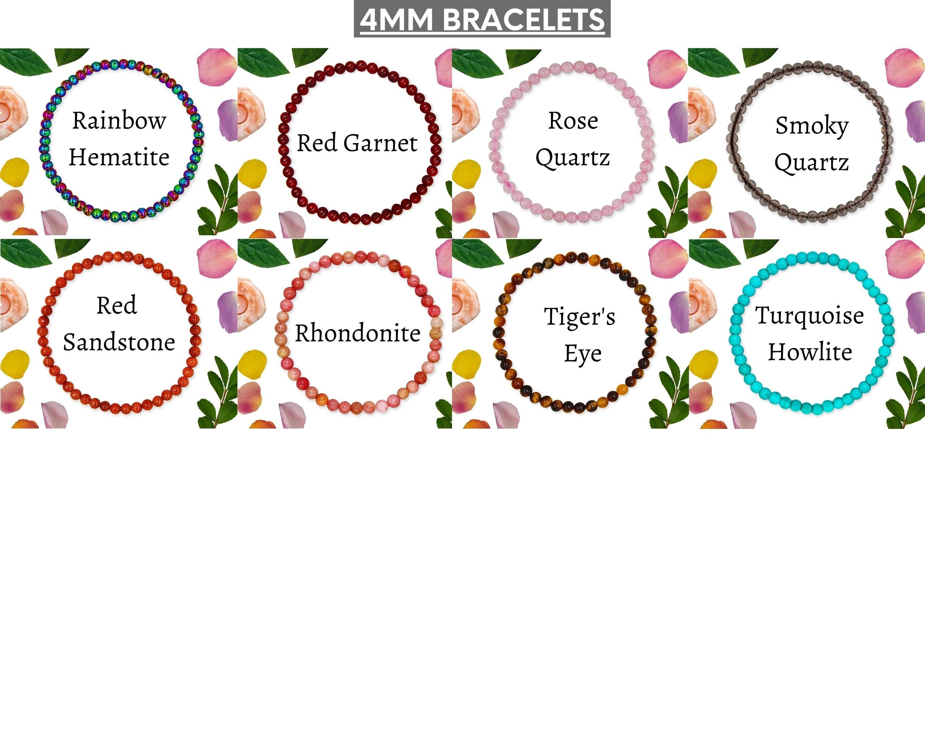 Soul Charms - Wholesale Beaded Bracelet - Crystal Bracelet for Women Men, 8mm, 4mm Bead Bracelet Stack10