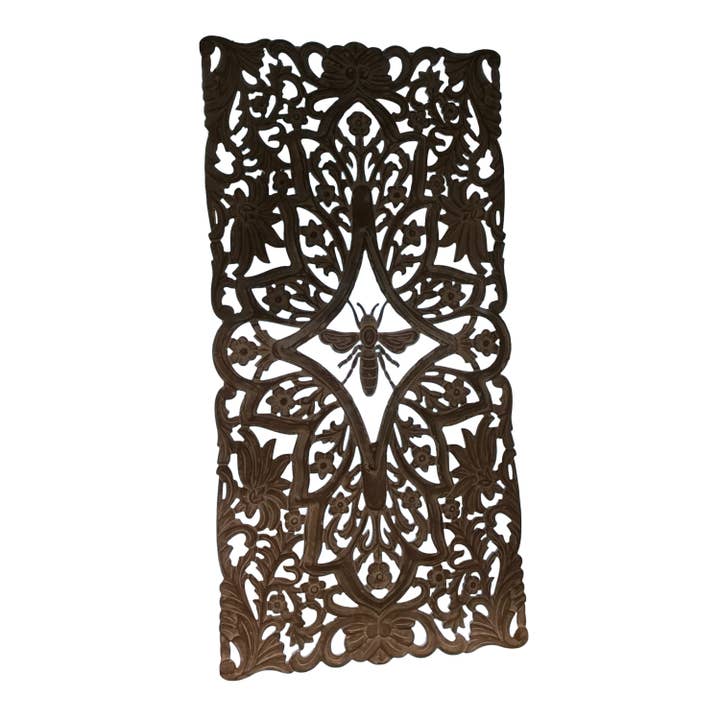 Wilco Home - Wholesale Wall Accent - Queen Bee 3-D Carved Wood Wall Art Panel