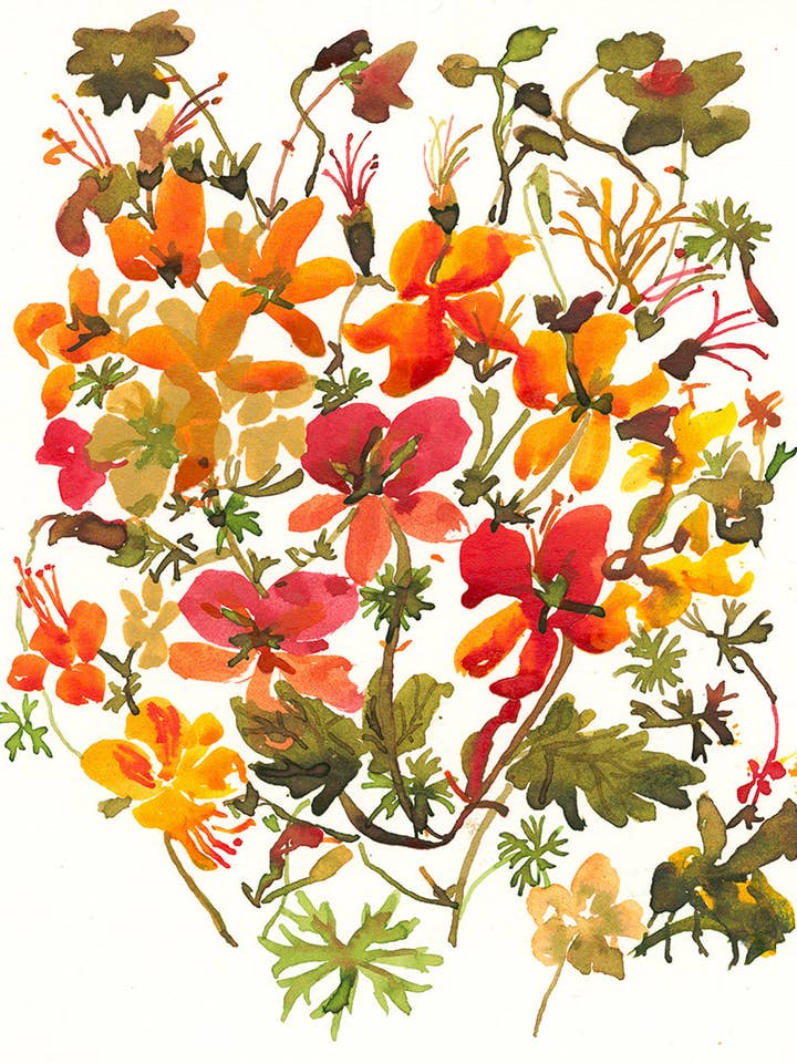 Herbst-Postkarte im Format A5 für den Großhandel von Ping He Art