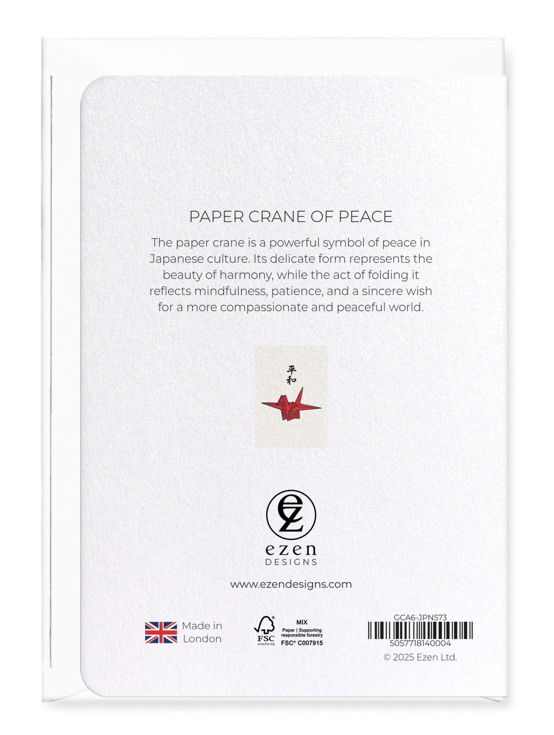 Ezen Trade - Wholesale Everyday Greeting Card - PAPER CRANE OF PEACE: Japanese Greeting Card1