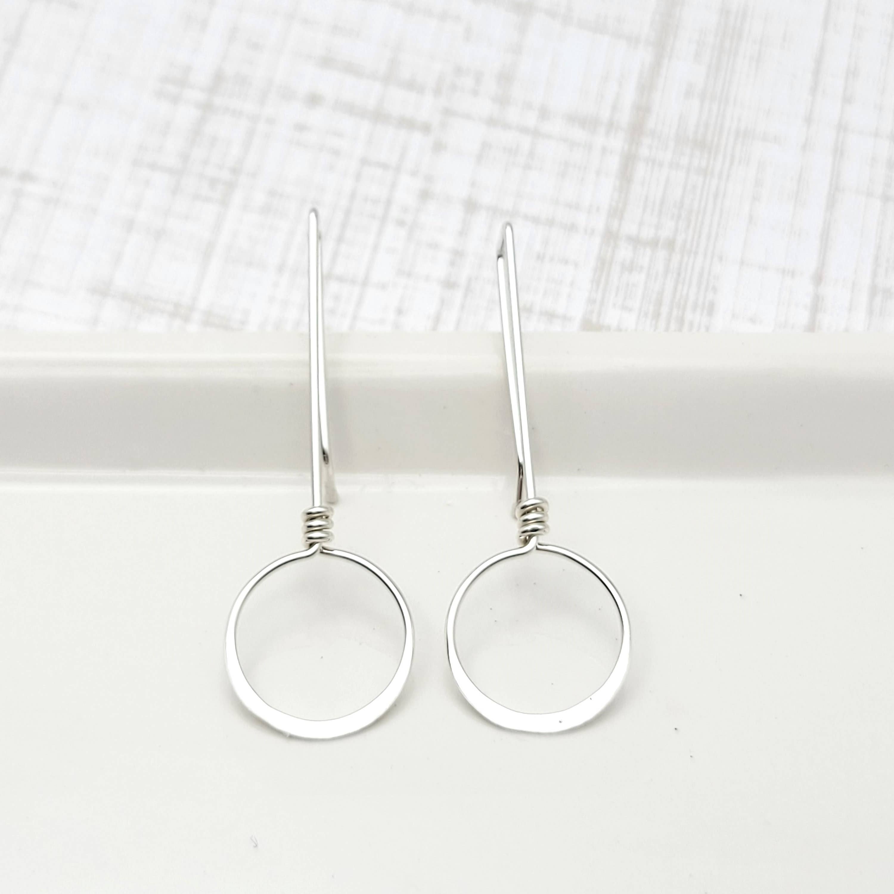 Bijou by SAM - Wholesale Dangle Earrings - Sterling Silver Threader Hoop Earrings - Handmade Earrings7