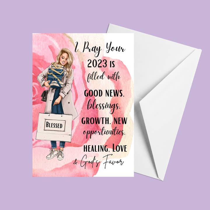 Nytår mode bede lykønskningskort for engroshandel hos Betty J