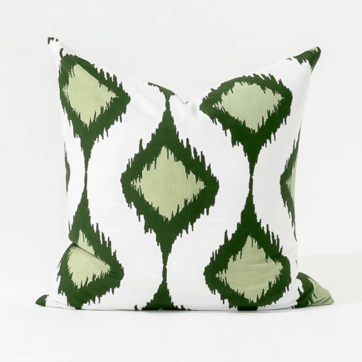 Inner Ikat Cluster Green Lounge Cushion 55 x 55cm for wholesale by BHD HOME