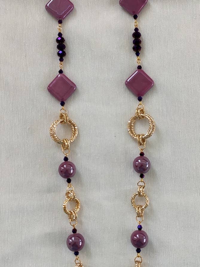 Ceramic and Crystal Necklace (Art.5) for wholesale by La Casa Della Bigiotteria