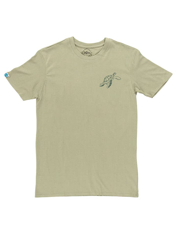 30A Gear - Wholesale Screen Printed T-Shirt - Unisex - Save The Sea Turtles Short Sleeve Tee - Sage6