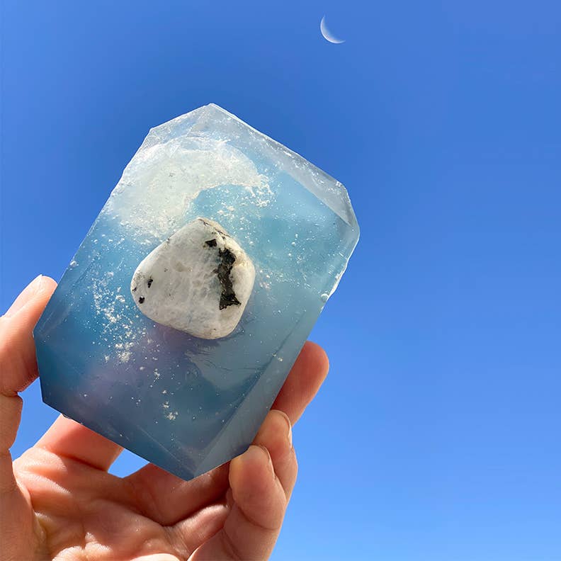 Crystal Bar Soap - Wholesale Bar Soap - Moon Water - 7oz Natural Crystal Infused Bar Soap4