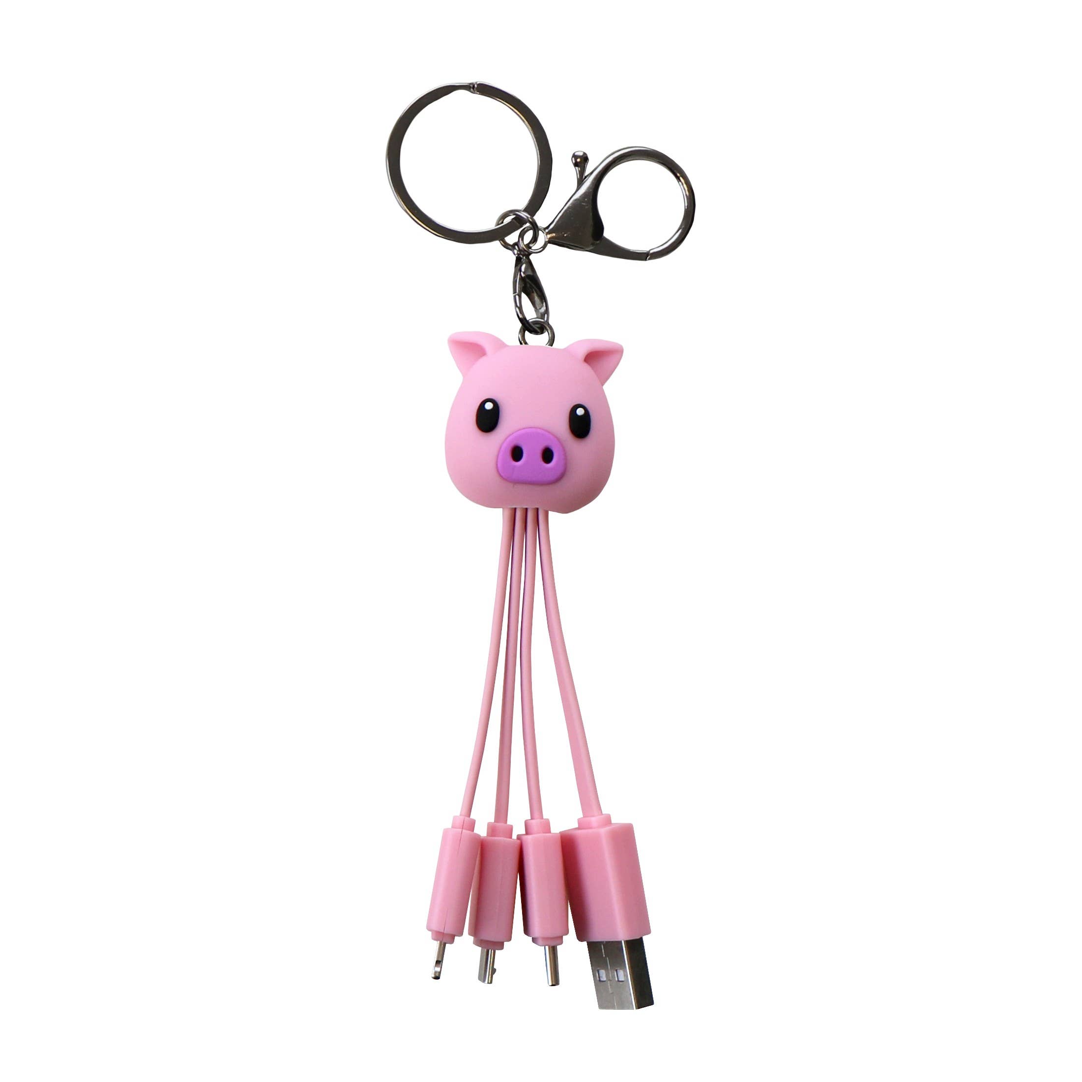 Yello Koko - Wholesale Charging Cable - Mini USB Charger Cable Keychain Universal 3 in 1 Pig1