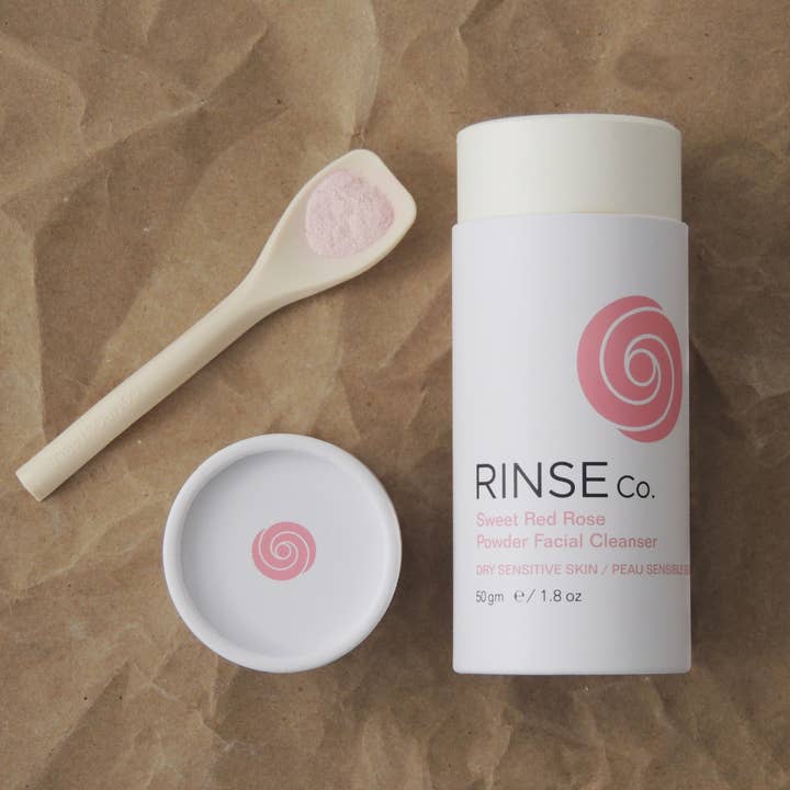 Sweet Red Rose Powder Facial Cleanser - Dry & Sensitive Skin for wholesale by RINSEco