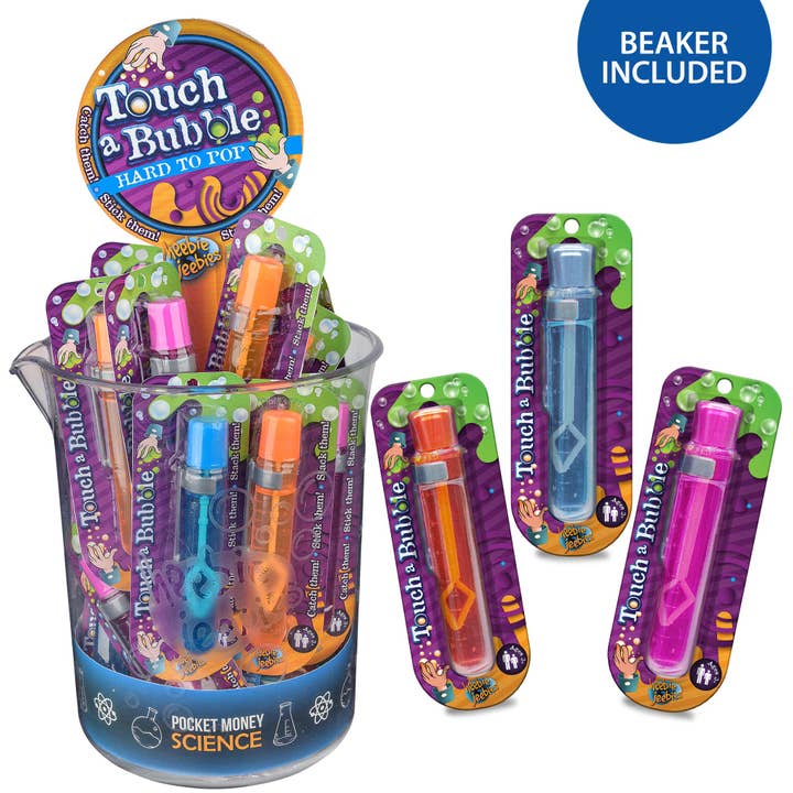 Heebie Jeebies - Wholesale Bubble Wand - Kids - Touchabubbles in Scientific Beaker