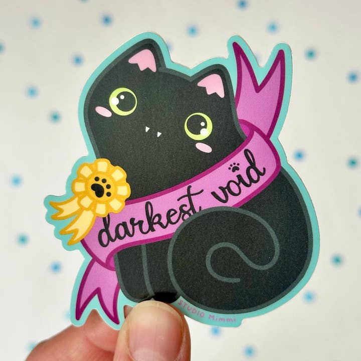 STUDIO Mimmi – Adesivo por atacado – Banner “Darkest Void” - Gato Preto - Autocolante Vinil0