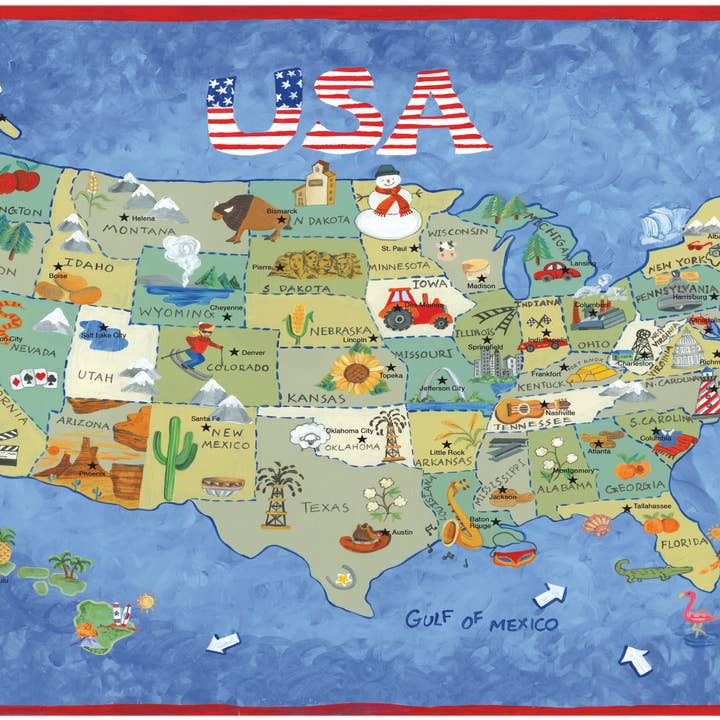 24" x 36" USA Map Imagine Work Surface Activity Pad for wholesale by American Products Group, Inc