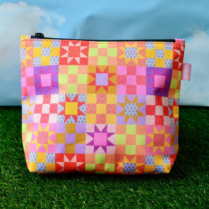 The Peach Fuzz – wholesale Påse - Dam – Patchwork Quilt Luktsäker förvaringsväska0