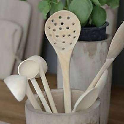 COSYDAR-DECO - Wholesale Kitchen Spoon - Lemon Wood Strainer Spoon M0