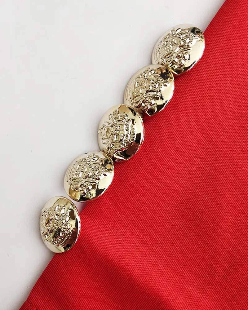 Fashion Combination - Wholesale Top & Skirt Set - Women's - shawl collar double breasted blazer pants set6