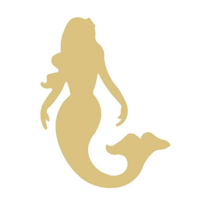 Mermaid Unfinished Wood Cutout Style 3 for wholesale by Diverse Woodworking