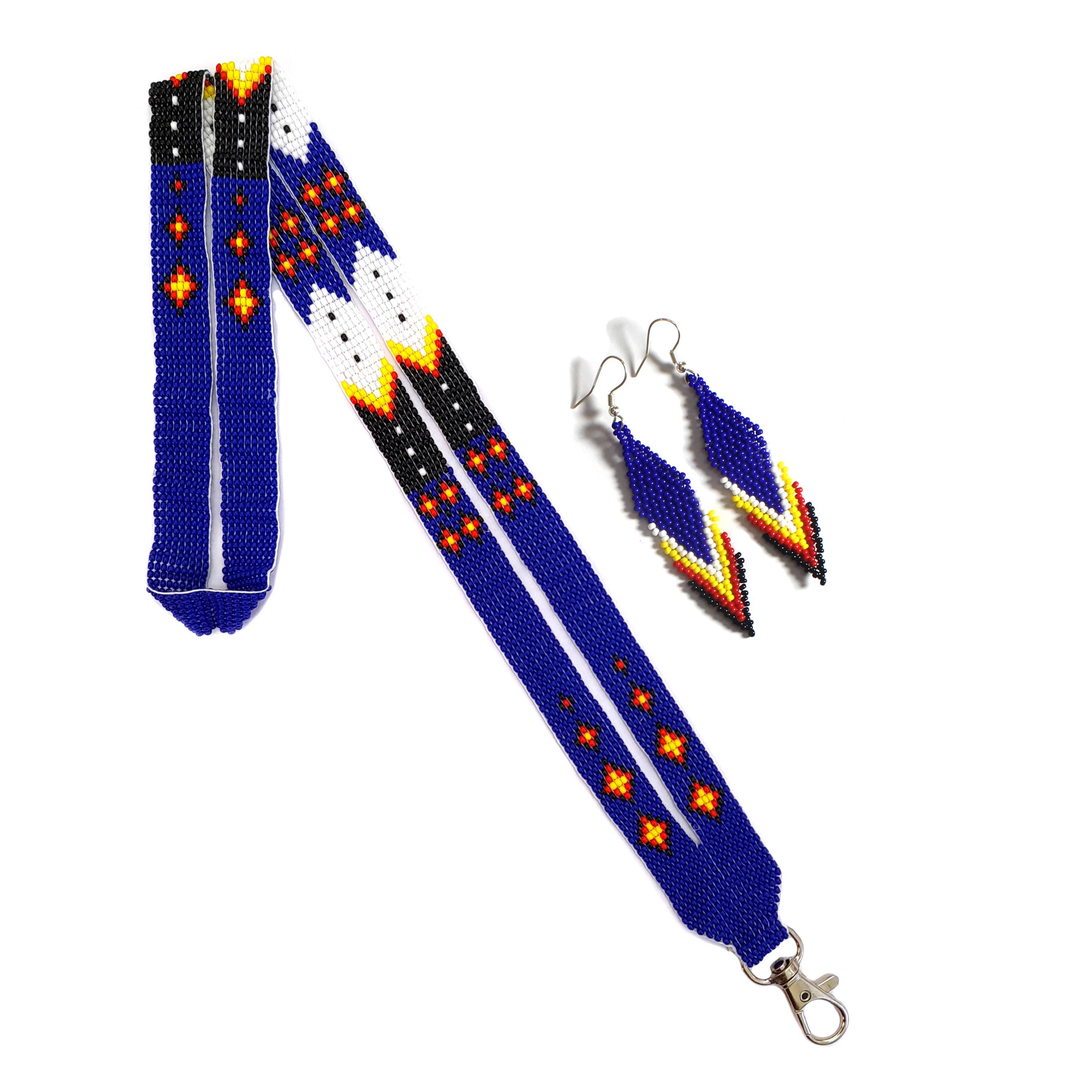 KANGURAH - Wholesale Lanyard - Women's - Beaded Lanyard with Matching Beaded Earrings, ID Card Holder2