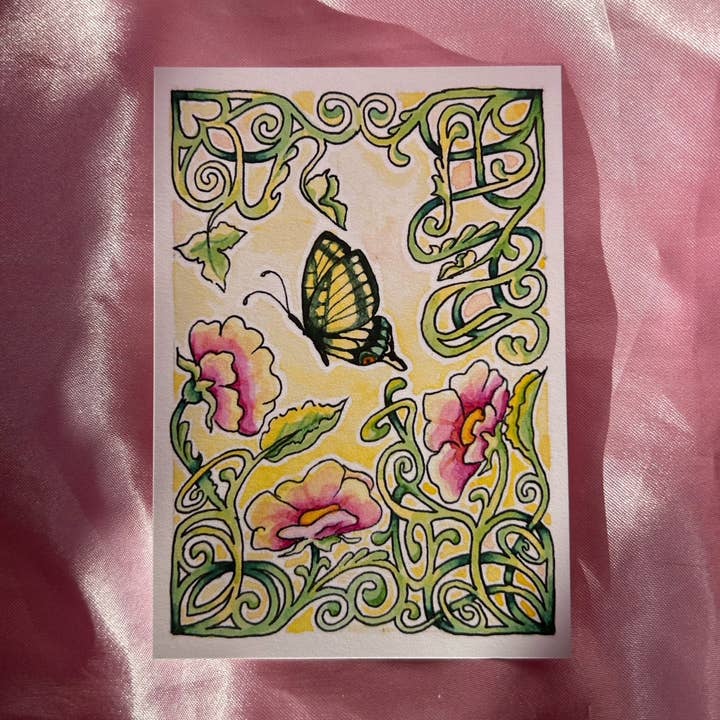 Anise Swallowtail Butterfly A7 Watercolour Print for wholesale by Bellis Art Studios