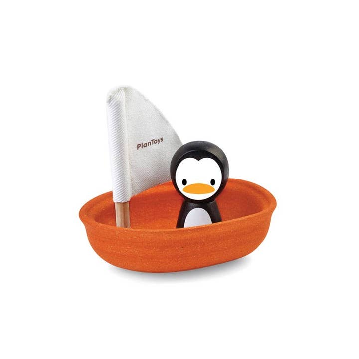 PlanToys - Wholesale Bath Toy - Baby - Arctic Sailing Boat Bath Toy - Penguin