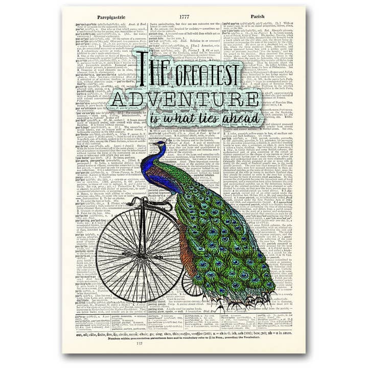 Impression d'art | Page de dictionnaire | Vintage | La plus grande aventure est à venir pour la vente par Vintage Dictionary Art