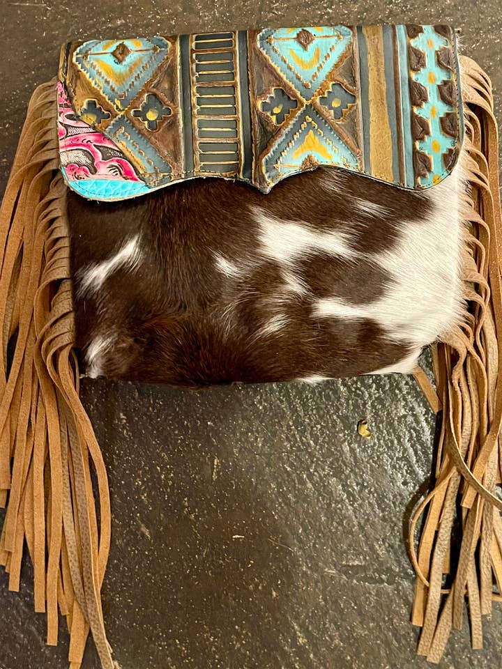 Upcycled Genuine LEATHER Blaze CROSSBODY Bag Purse for wholesale by Rebellious Gypsy Trading Company