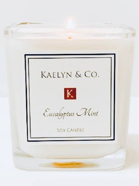 Eucalyptus Mint Signature Cube Candle for wholesale by KAELYN & CO.