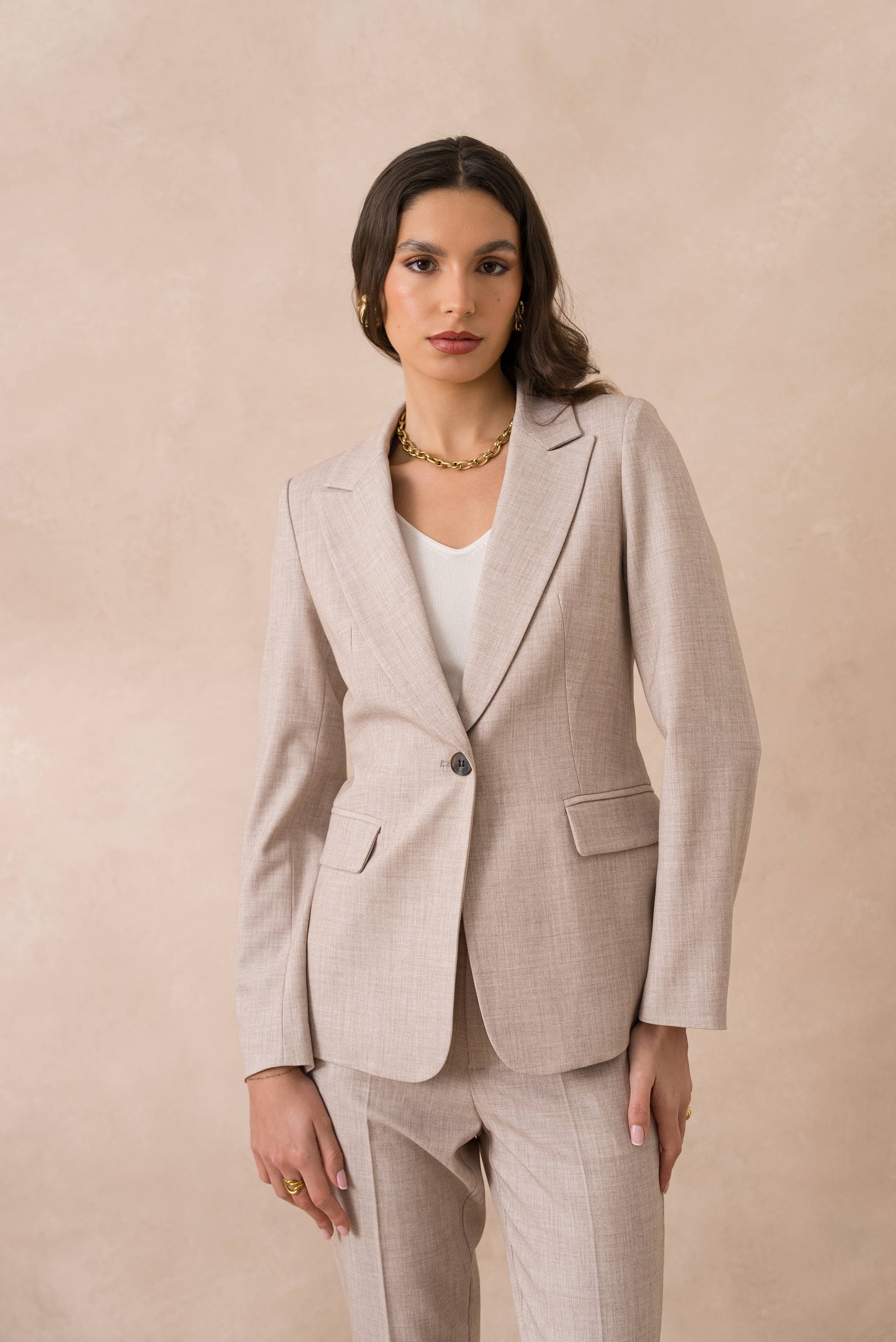 Attentif Paris – wholesale Kostymjacka – Dam – Heather figursydd kavaj för dam14