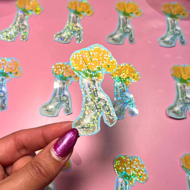 Disco Ball Flower Holographic Vinyl Art Sticker and other Purchase wholesale 18ct disco ball shaped cups with straws. Free returns & net 60 terms on Faire trending on Faire.