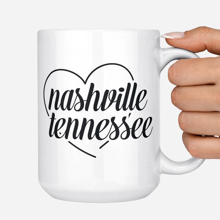 Custom Heart City State Jumbo Coffee Mug for wholesale by Quotable Life