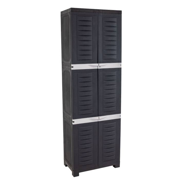 Lockable Storage Cabinet with 4 Shelves - Shadow - 72" for wholesale by Sunnydaze Decor