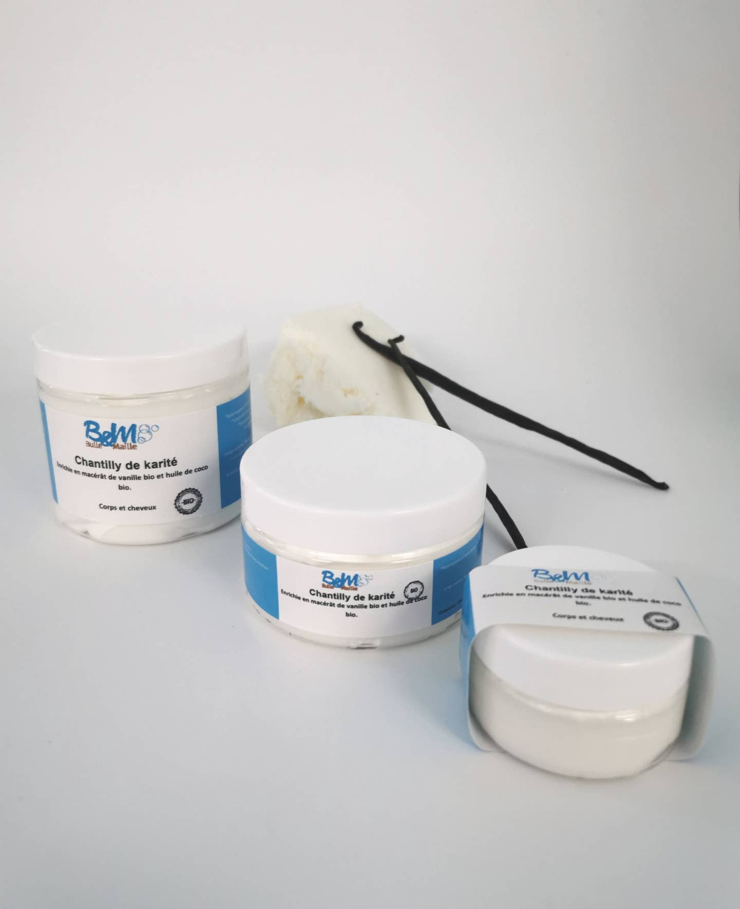 BULLE & MAILLE - Wholesale Body Balm/Butter - Organic vanilla-coconut shea whipped cream2