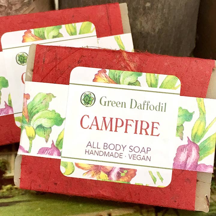Green Daffodil Bath & Body - Wholesale Bar Soap - Campfire Natural Handmade Bar Soap - Smoky Outdoors