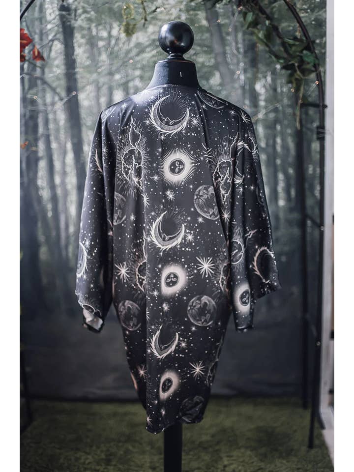 Costurero Real - Wholesale Kimono - Women's - Black Kimono Witch Gothic Celestial dark boho witchcraft