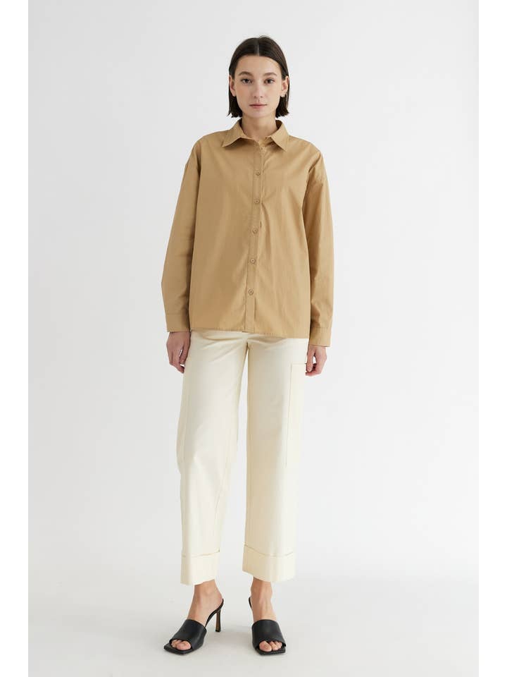 MOD REF - Wholesale Button Down Shirt - Women's - The Ema Top | Collared Button-Down Top24