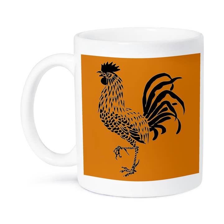 3dRose - Wholesale Coffee Mug - 3dRose, Rooster. Black and brown. French décor., Mug8