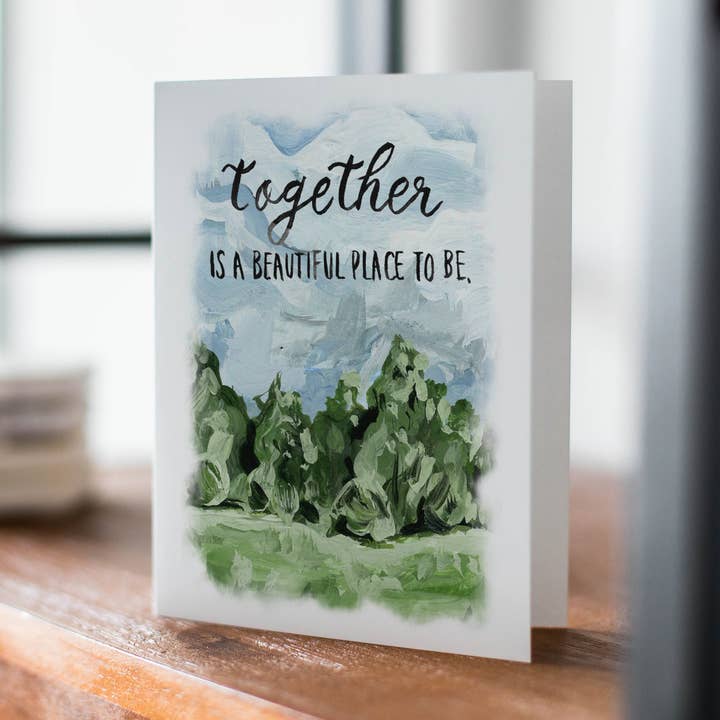 Tarjeta de felicitación «Together is a Beautiful Place To Be para venta al por mayor de The Cranberry Finch